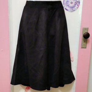 Faux Suede Skirt (M) Black